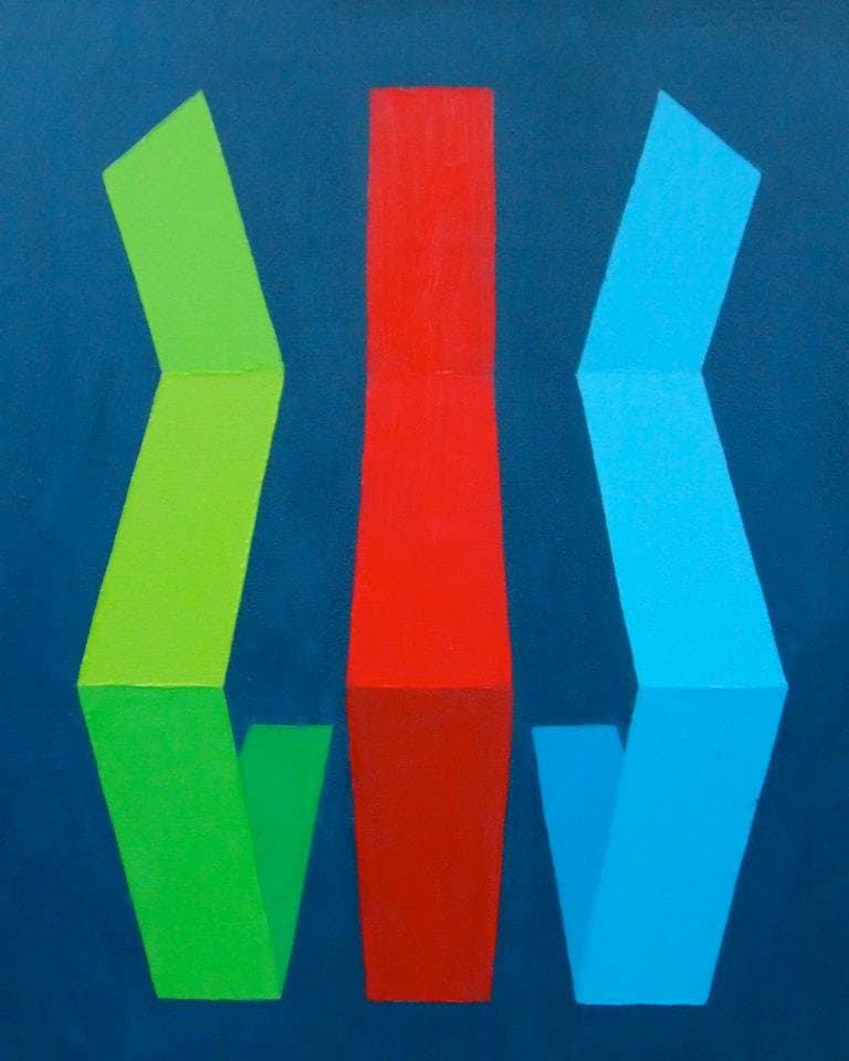 x, 2011. Oil on board. 53x42cm. painting by John Fitzsimons