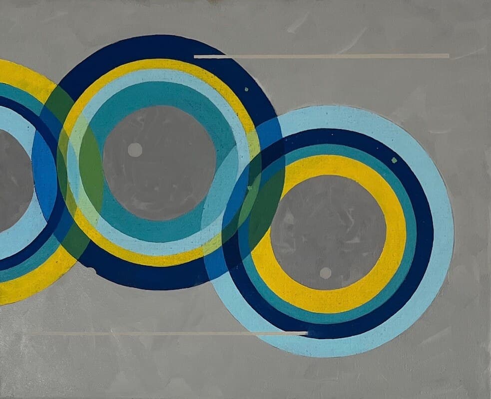 Diverge, 2023. Oil and pigment on linen. 40x50cm. painting by John Fitzsimons
