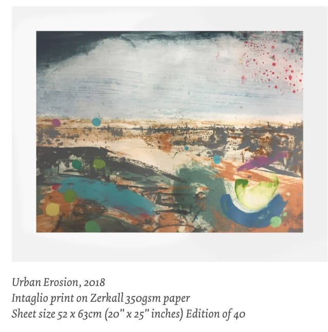 Urban Erosion, 2018. Intaglio Print. 52x63cm. painting by John Fitzsimons