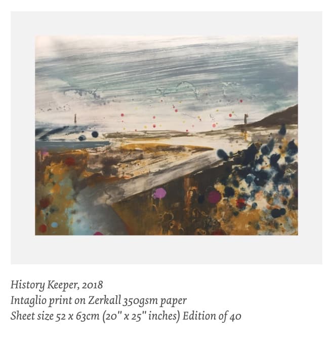 History Keeper (Intaglio), 2018. Intaglio Print. 52x63cm. painting by John Fitzsimons