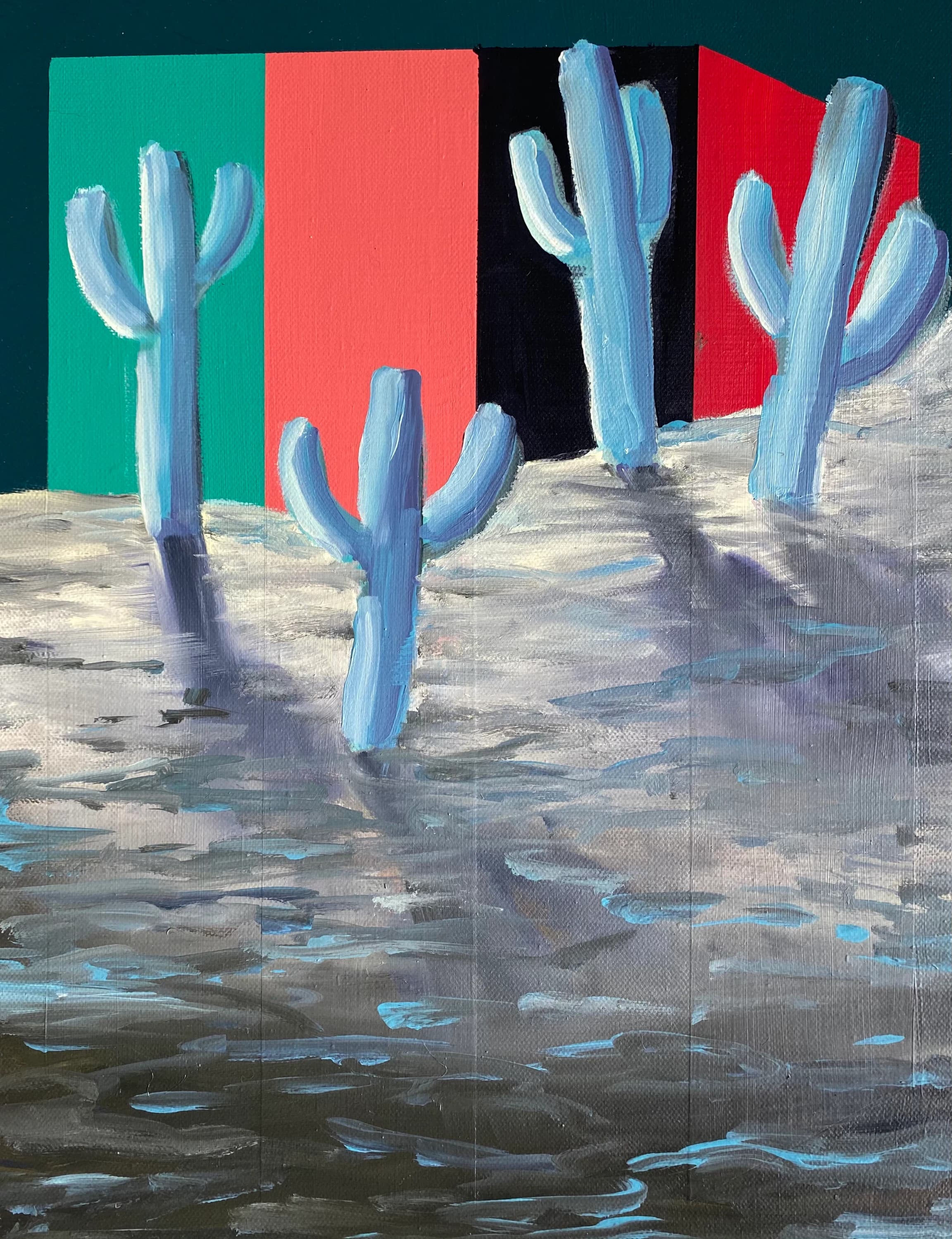 Cactus I, 2019. Oil on canvas. 40x50cm. painting by John Fitzsimons