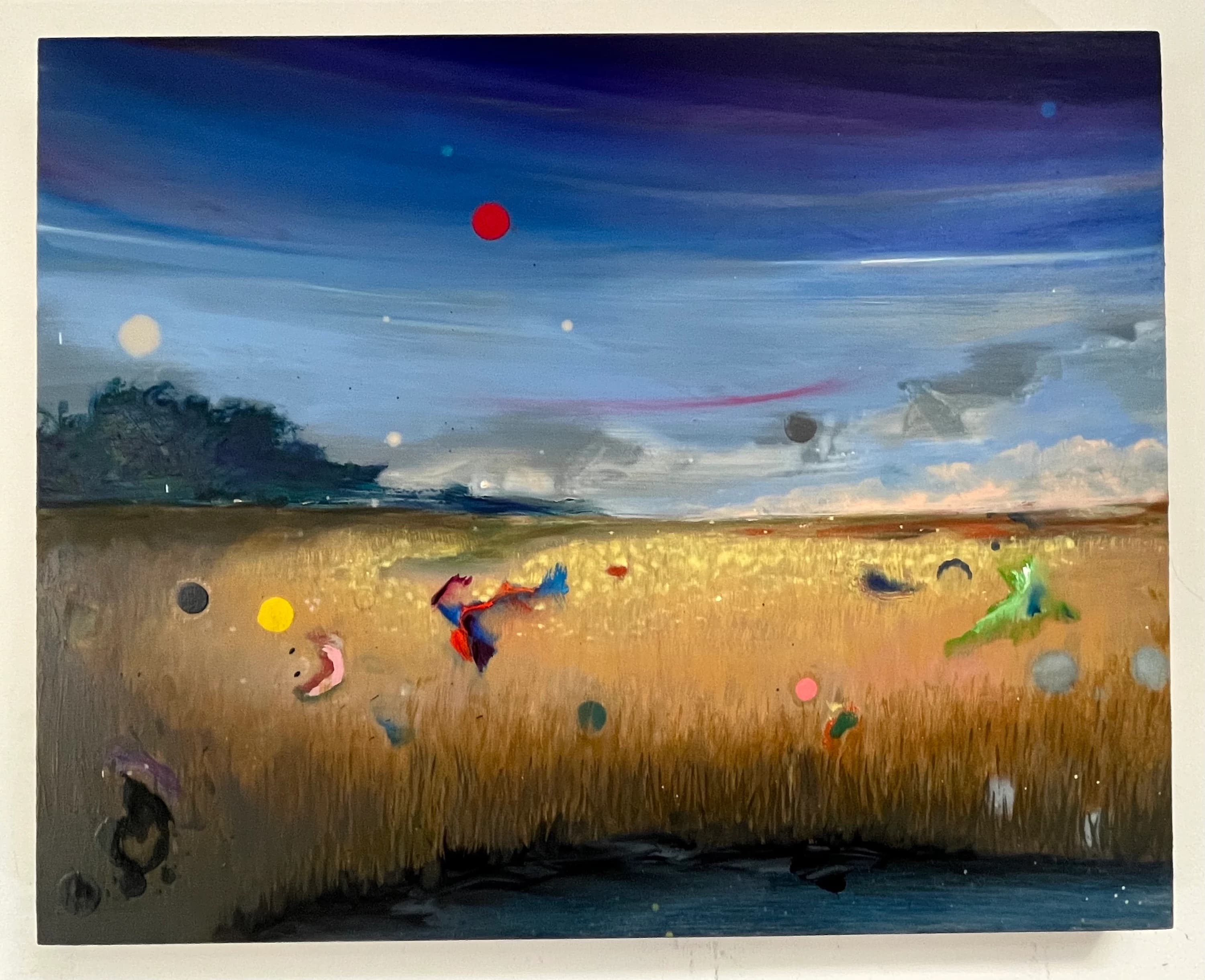 Harvest, 2022. Oil on board. 50x60cm. painting by John Fitzsimons
