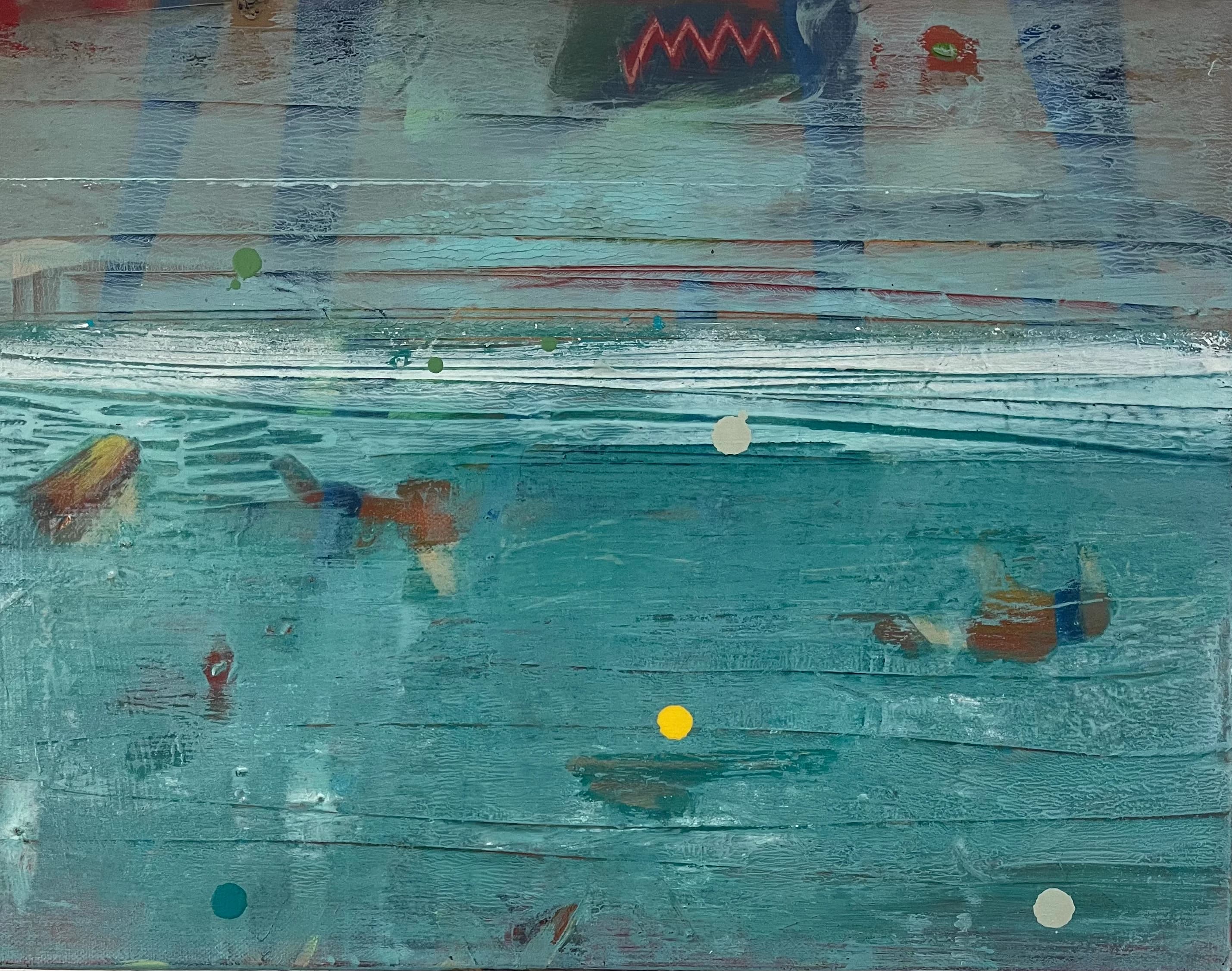Morning Swim, 2020. Oil on canvas. 45x55cm. painting by John Fitzsimons