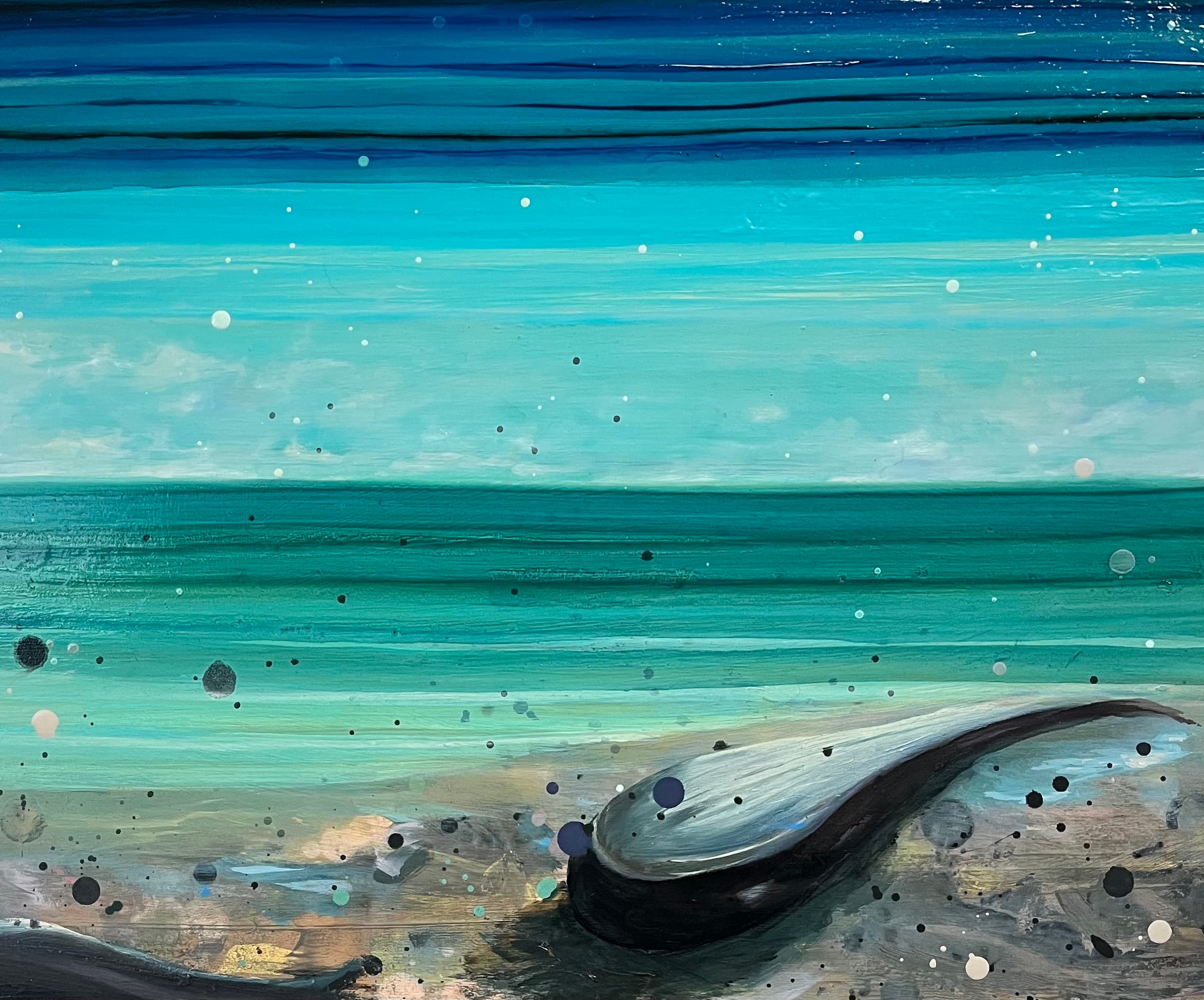 Beached, 2018. Oil on board. 53x42cm. painting by John Fitzsimons
