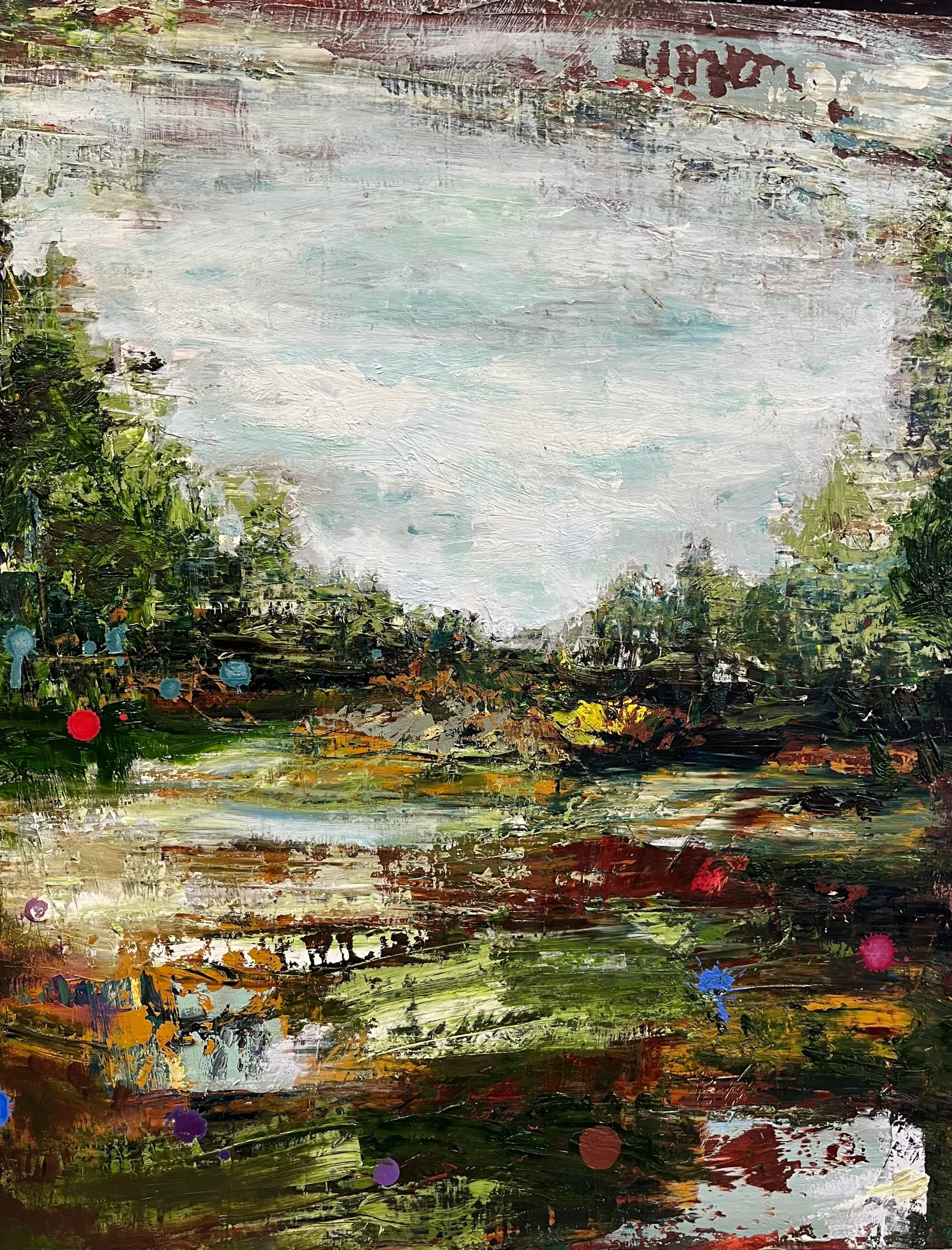 Woodland, 2024. Oil on board. 53x42cm. painting by John Fitzsimons