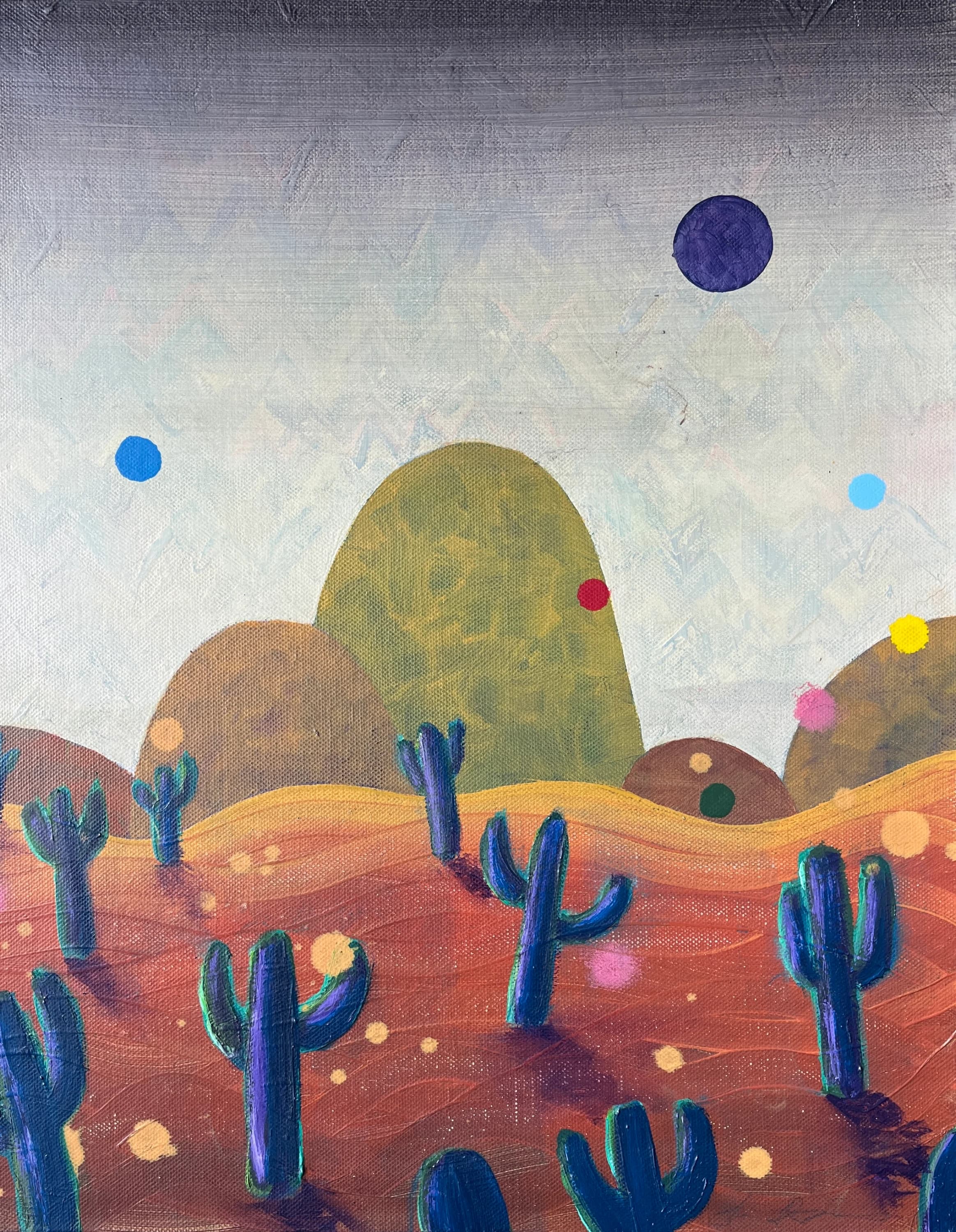 Cactus, 2019. Oil on canvas. 40x50cm. painting by John Fitzsimons