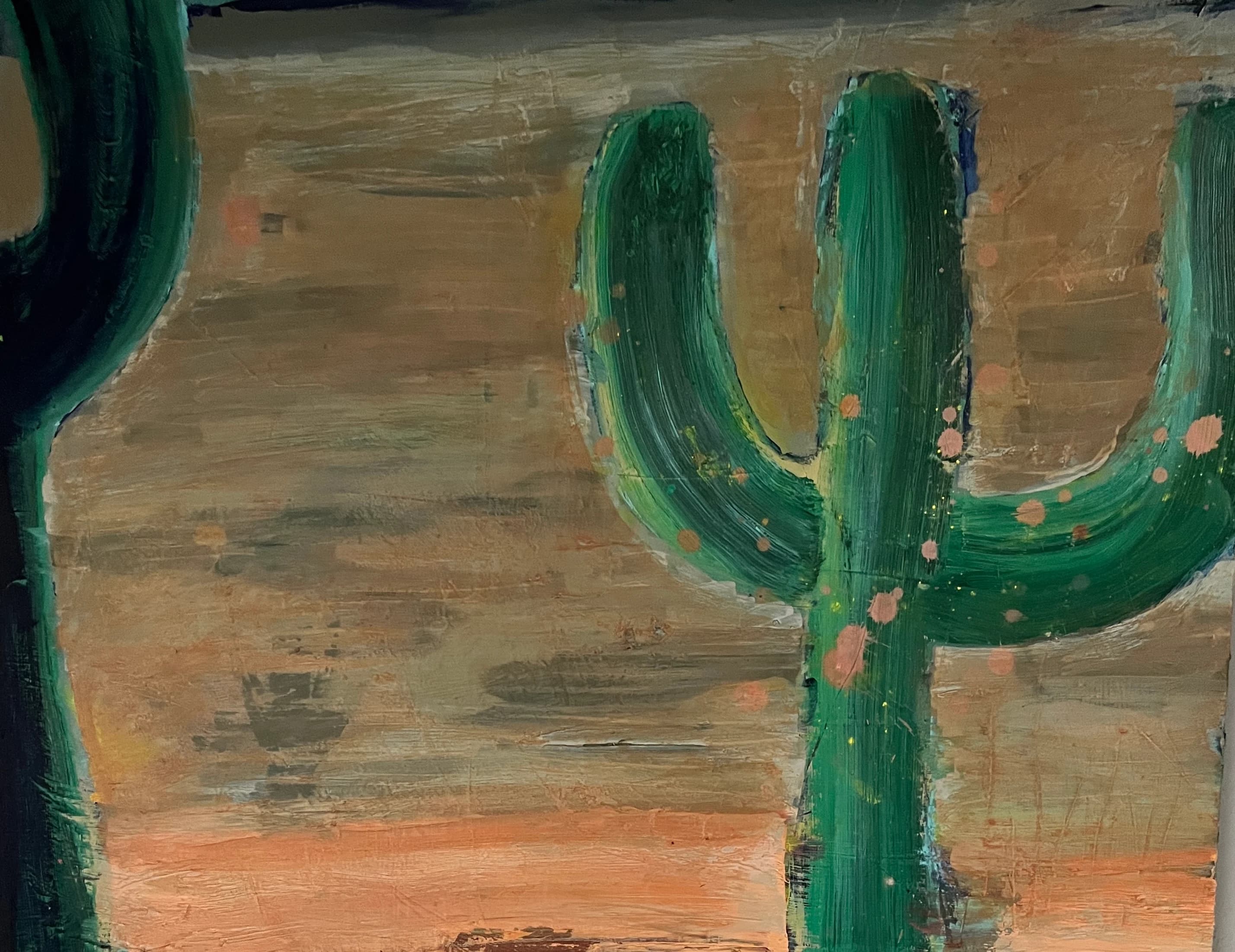 Cactopus. Oil on canvas. 2021. painting by John Fitzsimons
