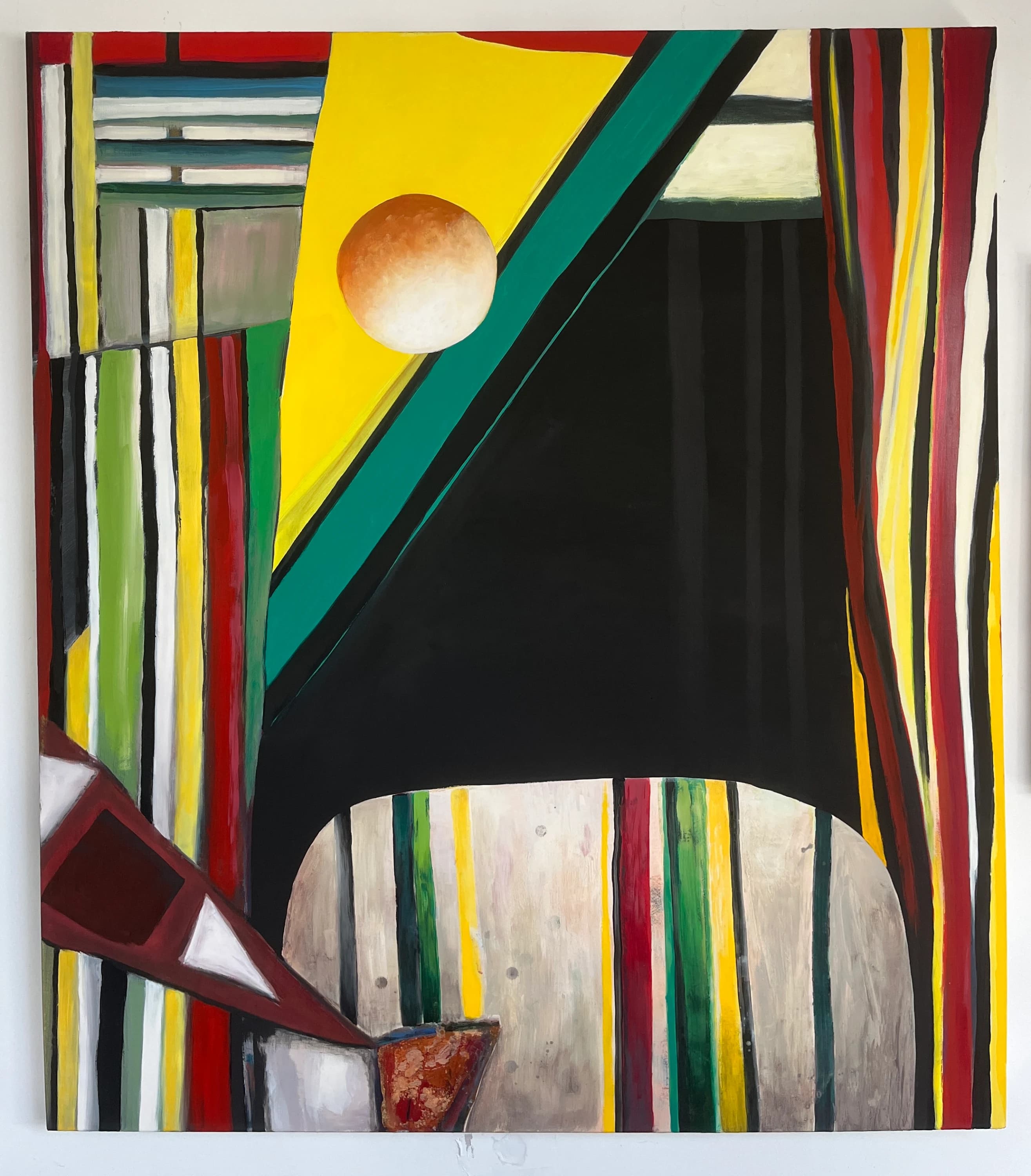 Inside out, 2025. Oil and pigment on canvas. 120x107cm. painting by John Fitzsimons