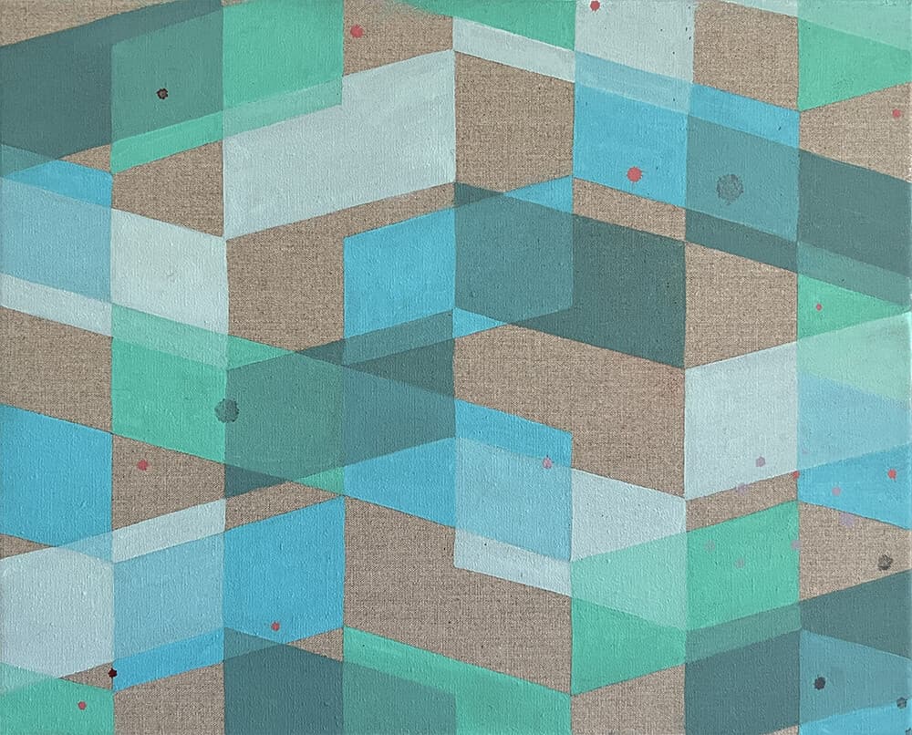 Passing, 2023. Oil and pigmant on linen. 40x50cm. painting by John Fitzsimons