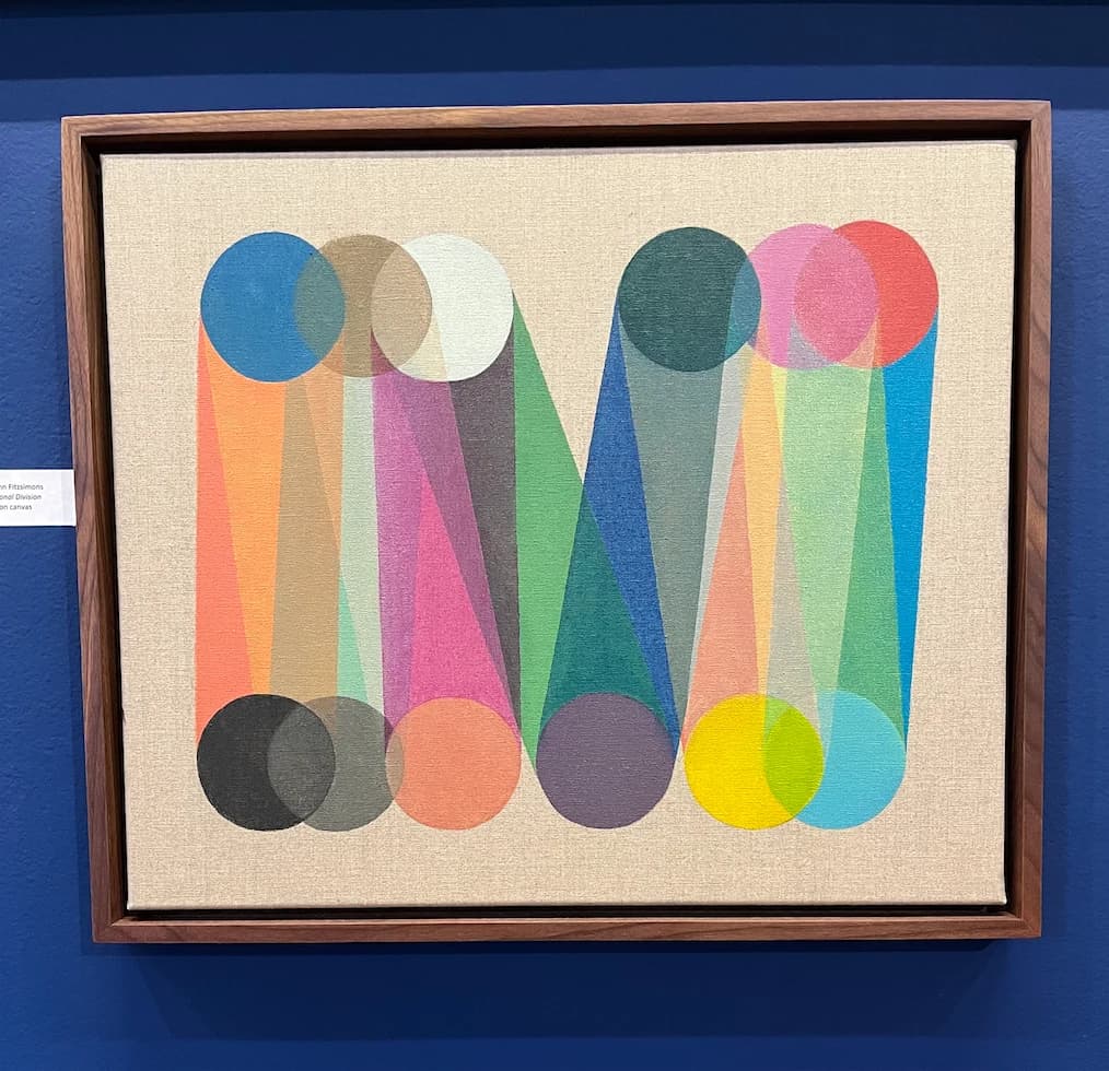 Equational divisions, 2023. Oil on Linen. 50cm(h) x 60cm(w). painting by John Fitzsimons